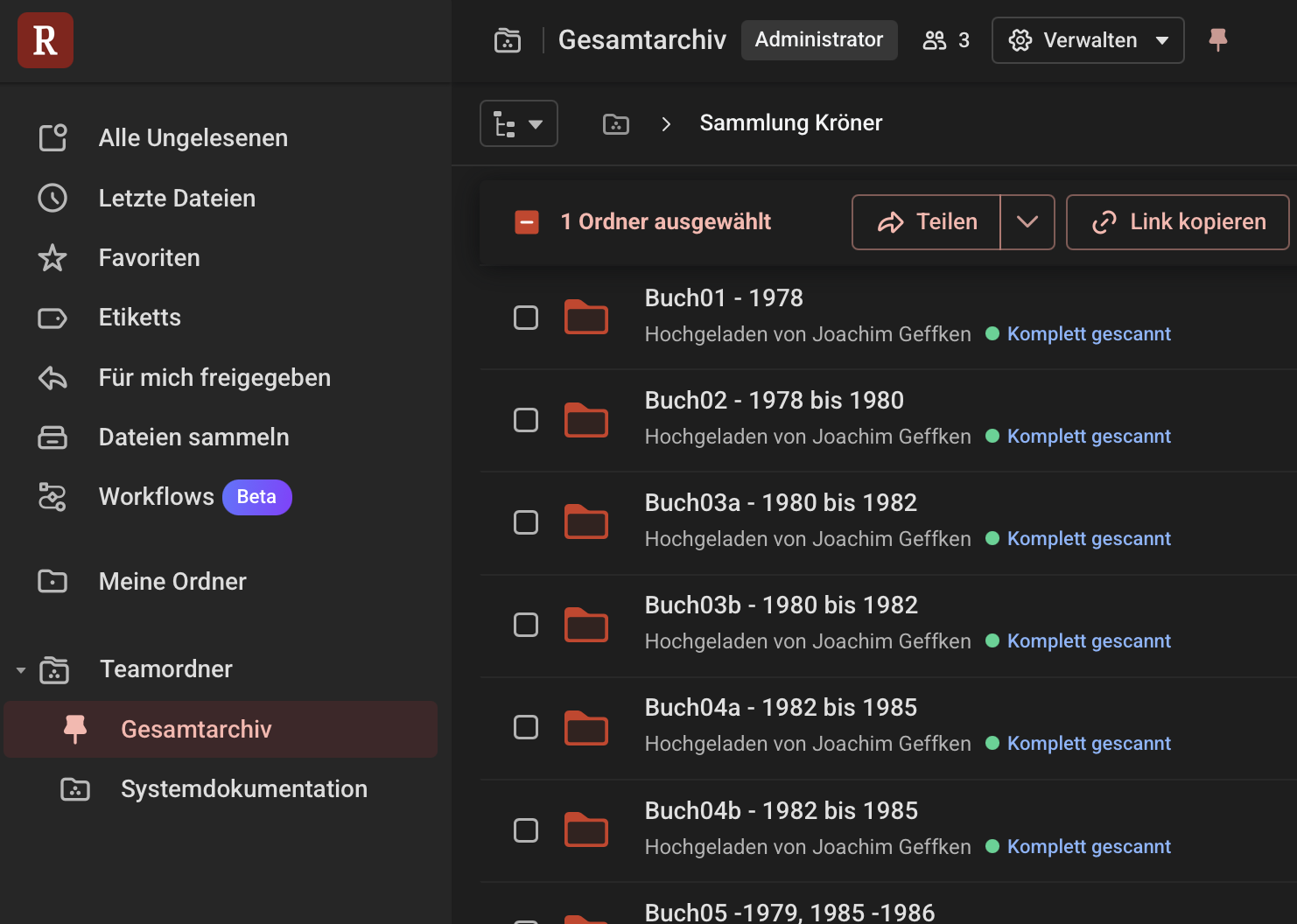 Die Dateiverwaltung in einer zentralen Cloud
